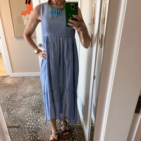 Co high low blue sleeveless dress sz S - Picture 9 of 10